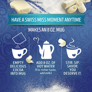 Swiss Miss Indulgent Collection White Chocolate Flavored Hot Drink Mix, 1.38 Oz. 8Count, 11.04 Oz