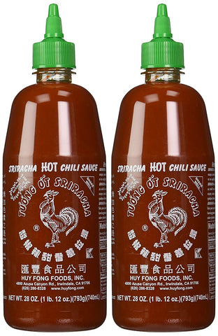 Image of Huy Fong Sriracha Chili Hot Sauce, 28 Ounce Bottle (Pack of 2)