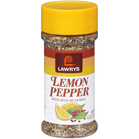 Lawry's Lemon Pepper with Zest of Lemon, 4.5 oz (Pack of 12)