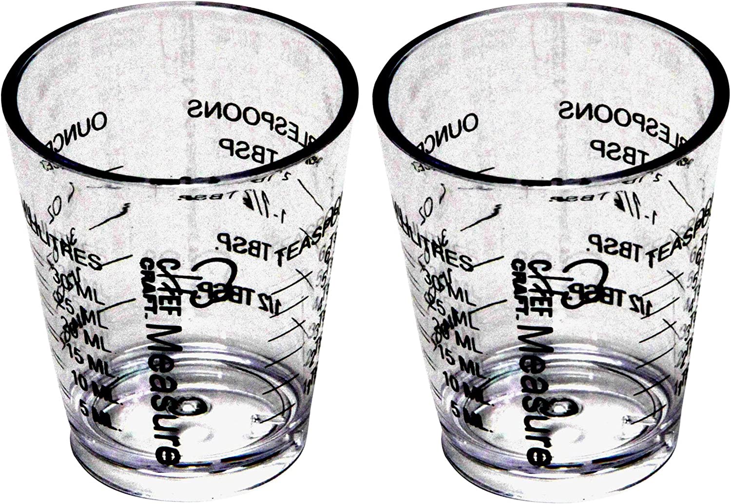 Chef Craft Measurer, 1-Ounce (Value 2-Pack)