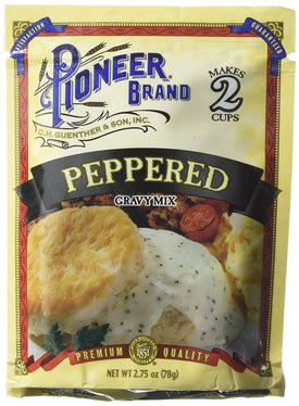 Pioneer Brand Peppered Gravy Mix 2.75oz pack of 6