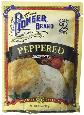 Image of Pioneer Brand Peppered Gravy Mix 2.75oz pack of 6