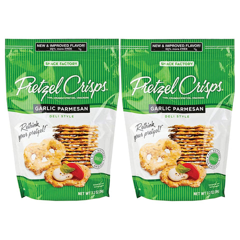 Image of Snack Factory Pretzel Crisps, Garlic Parmesan, 7.2 Ounce (2 pack)