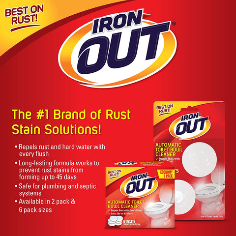Image of Iron Out Automatic Toilet Bowl Cleaner Tablets, 18 Tablets