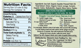 Edward & Sons, Bouillon Cubes Garden Veggie, 2.9 Ounce