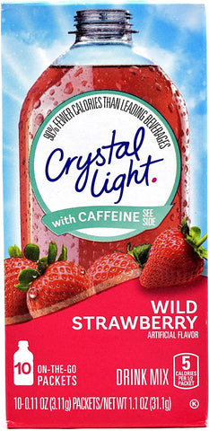 Image of Crystal Light On The Go Wild Strawberry with Caffeine, 10 Packets (Pack of 4)