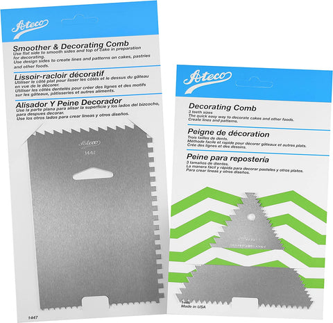 Image of Ateco 1447 Decorating Comb & Icing Smoother