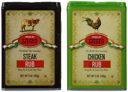 Szeged Steak and Chicken Rub Combo Pack