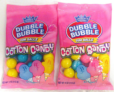 America's Original Dubble Cotton Candy Bubble Gum Balls, 4oz. (2 Pack)