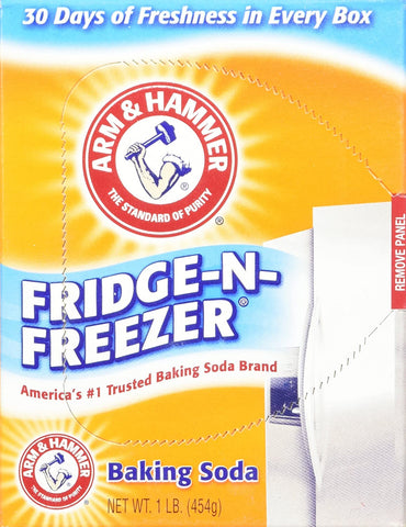Image of Arm & Hammer Fridge-N-Freezer Baking Soda Odor Absorber, 14 Ounces (Pack of 6)