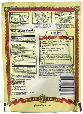 Pioneer Brand Peppered Gravy Mix 2.75oz pack of 6