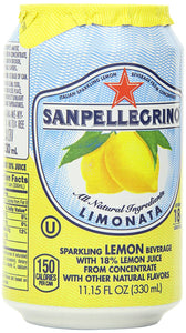 San Pellegrino Sparkling Beverage, Limonata (Lemon), 11.15-Ounce Cans