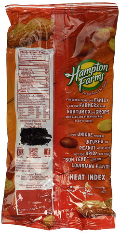 Image of Hampton Farms Hot Nuts Cajun Spicy Peanuts, 10 oz.(Pack of 2)