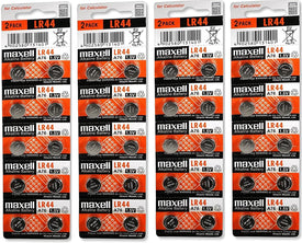 Maxell LR44 (A76) Batteries, 40 Count