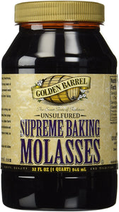 Golden Barrel Unsulfured Supreme Baking Molasses, 32 Oz. Bottle