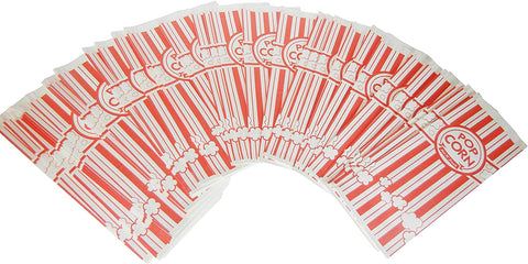 Image of Carnival King Popcorn Bags 2 oz, 200 Classic Red and White Bags (200 Bags)