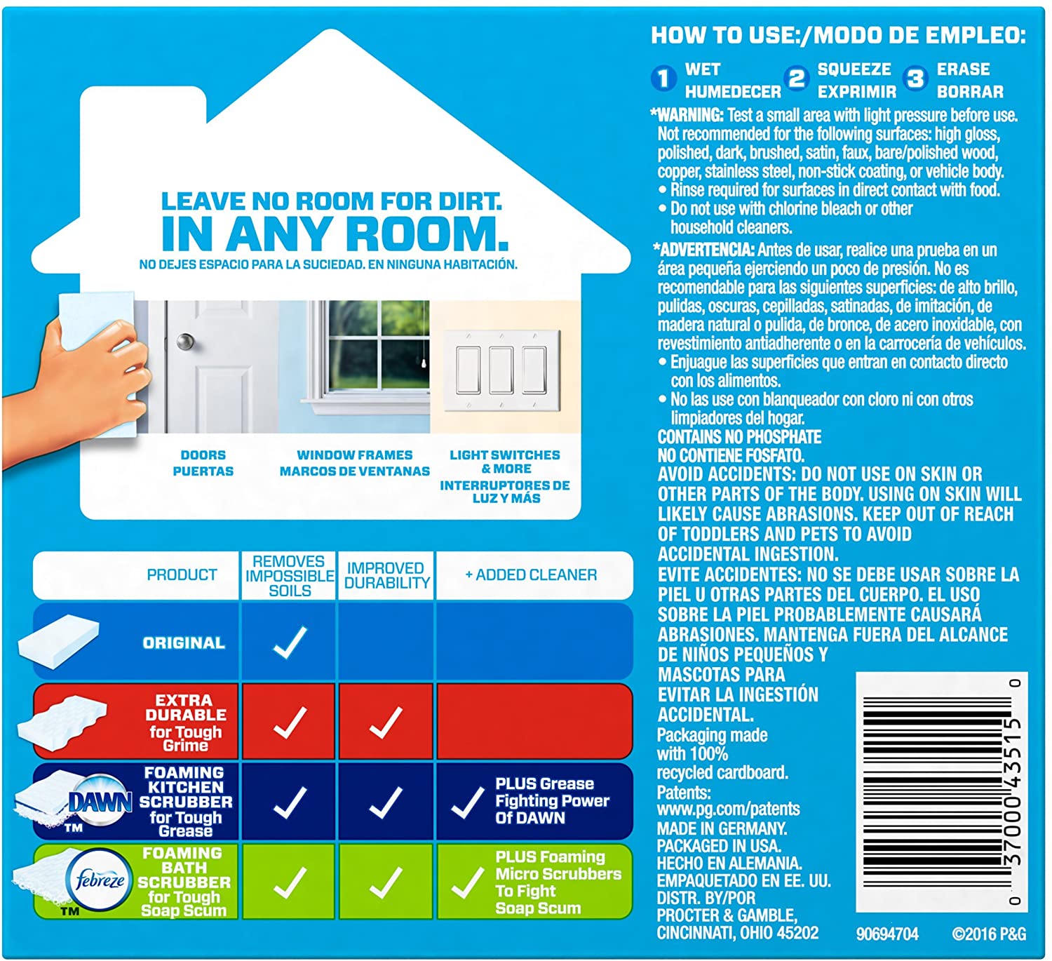 Mr Clean Erase and Renew Magic Eraser, Original, 2 Count