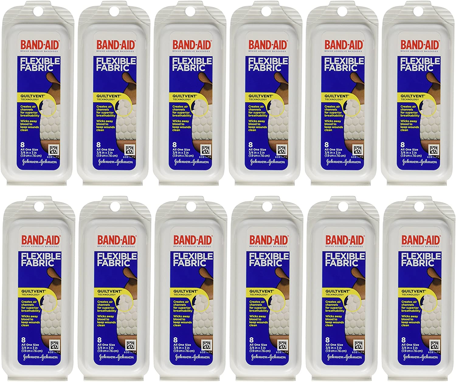 Band-Aid Band-aid Flex Fabric Travel Pack - 8 Each/pack (12 Pack), 12 count