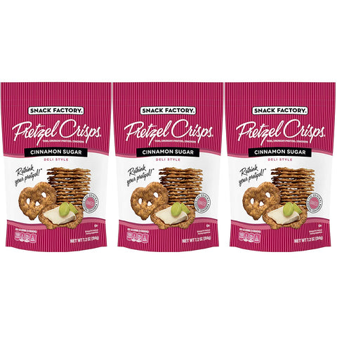 Image of Snack Factory Cinnamon Sugar Pretzel Crisps 7.2oz (Pack of 3)