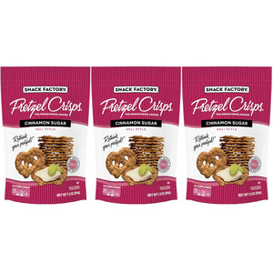 Snack Factory Cinnamon Sugar Pretzel Crisps 7.2oz (Pack of 3)