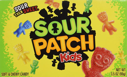 Sour Patch Kids "Now Including Blue" Soft & Chewy Candy Net Wt 3.5 Oz (99g) - 3 Pack