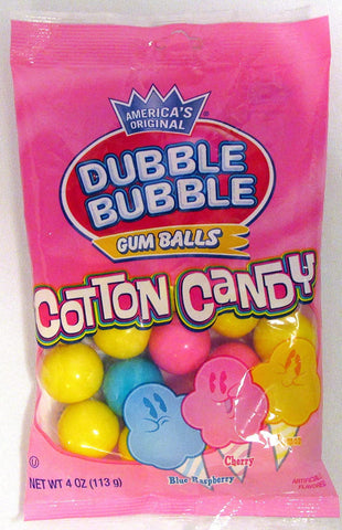 Image of America's Original Dubble Cotton Candy Bubble Gum Balls, 4oz. (2 Pack)