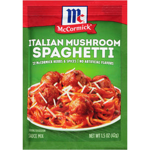 McCormick Italian Mushroom Spaghetti Sauce Mix, 1.5 oz (Pack of 12)