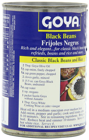 Image of Goya Black Beans - Frijoles Negros 15.5 Oz Pack of 6