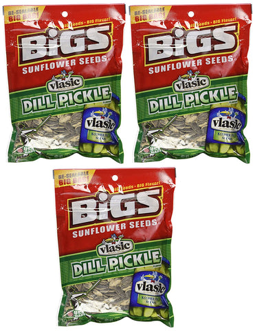 Image of BIGS Vlasic Dill Pickle Sunflower Seeds, 5.35-ounce Bags (Pack of 3)