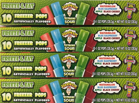 Image of Warheads Extreme Sour Freezer Pops Freeze and Eat ((40) 1oz Bars)