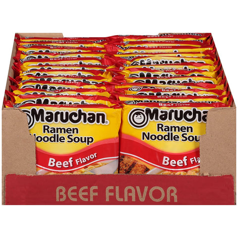 Image of Maruchan Ramen Noodle Soup 12-3 oz. Packs Chicken Beef or Shrimp Flavors