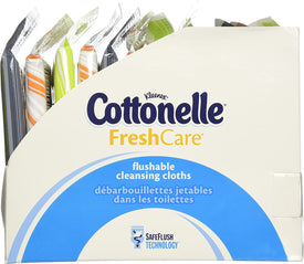 Cottonelle Fresh Care Flushable Wipes, Travel Pack, 12 Travel Packs of 10 Cloths Each (120Ct)