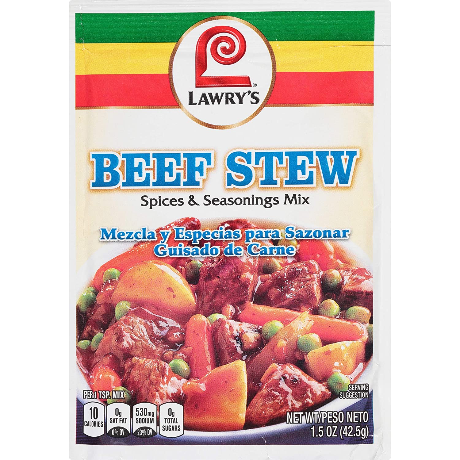 Lawry's Beef Stew Spices & Seasonings Mix, 1.5 oz (Pack of 12)