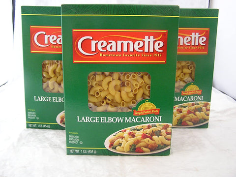 Image of Creamette Large Elbow Macaroni Noodles 1# Three (3) Boxes