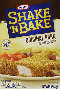 Shake 'N Bake ORIGINAL PORK Seasoned Coating Mix 5oz. (3 Boxes)