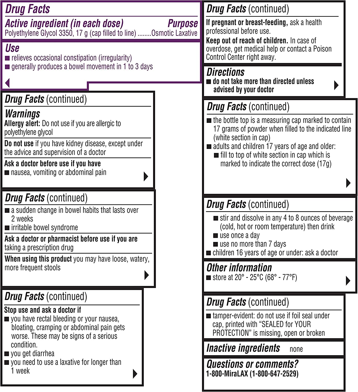 MiraLAX - Laxative - Unflavored Powder - 4.1 oz. 17 Gram Strength - Polyethylene Glycol-McK