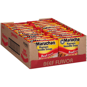 Maruchan Ramen Noodle Soup 12-3 oz. Packs Chicken Beef or Shrimp Flavors