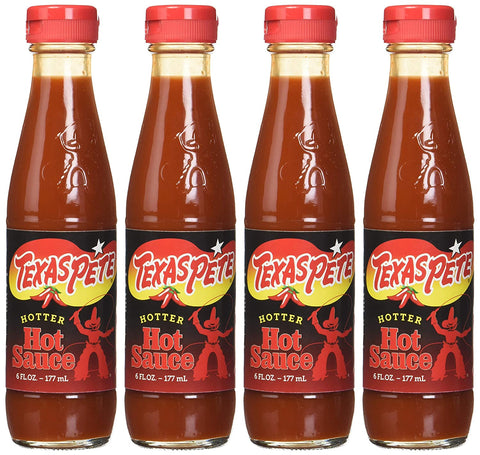 Image of Texas Pete Hotter Hot Sauce, 6 Ounce (4 Bottles)