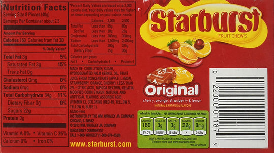 Starburst Original Fruit Chews Candy Theater Box, 3.5 ounce