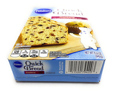 Image of Pillsbury Cranberry Quick Bread Mix, 15.6 oz, 2 pk