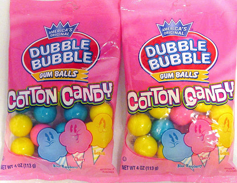 Image of America's Original Dubble Cotton Candy Bubble Gum Balls, 4oz. (2 Pack)