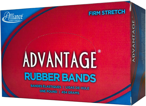 Image of Alliance Rubber 27075 Advantage Rubber Bands Size #107, 1 lb Box Contains Approx. 40 Bands