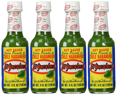 Image of El Yucateco Sauce Habanero Green Hot - 4 Ounce (Pack of 4)