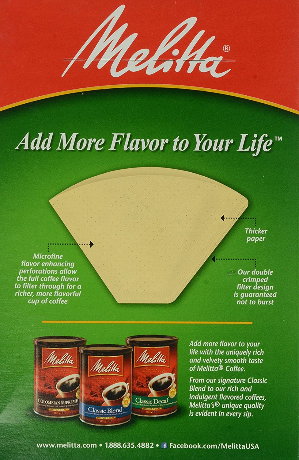 MELITTA INC Melitta 624412#4 Natural Brown Cone Coffee Filters, CT