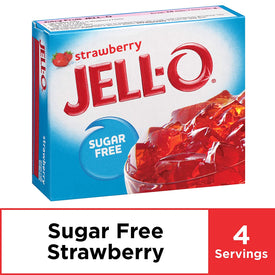JELLO Strawberry Gelatin Dessert Mix (0.30oz Boxes, Pack of 6)