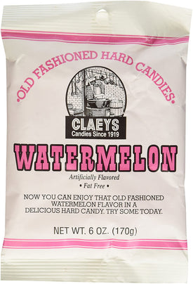 Claeys Old Fashioned Hard Candies Watermelon 6 Ounces (Pack of 6)