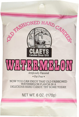 Image of Claeys Old Fashioned Hard Candies Watermelon 6 Ounces (Pack of 6)