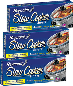 Reynolds Metals Slow Cooker Liners 13"X21" - 3 Pack (12 Liners Total)