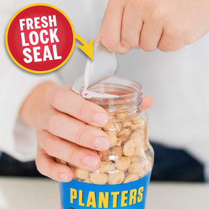 PLANTERS Dry Roasted Peanuts, 16 oz. Resealable Plastic Jars (Pack of 2), Peanuts with Sea Salt, Shareable Snacks, Heart Healthy Snacks for Adults, Great School Snack or Work Snack, Kosher