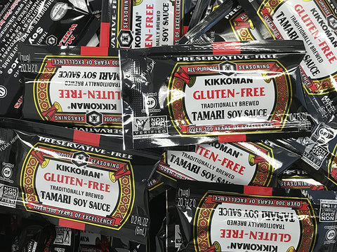 Image of Kikkoman Gluten-Free Tamari Soy Sauce Single Portion Packs (50 Pack-6 mililiter)